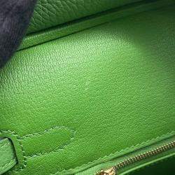 Hermes Vert Yucca Togo Leather Gold Finish Birkin 25 Bag