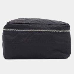 Hermes Black & Forve Silk and Barenia Leather Mini Travel Pouch
