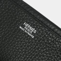 Hermes Black Togo Leather Evelyne II GM Shoulder Bag