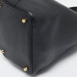 Pre Owned Hermès Noir Taurillon Clemence Leather Picotin Lock 18 Bag