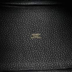 Pre Owned Hermès Noir Taurillon Clemence Leather Picotin Lock 18 Bag