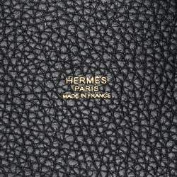 Pre Owned Hermès Noir Taurillon Clemence Leather Picotin Lock 18 Bag