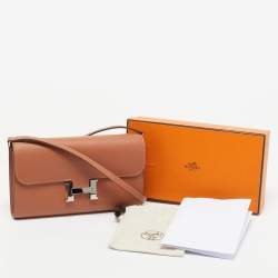 Hermès Blush Evercolor Leather Constance To Go Wallet