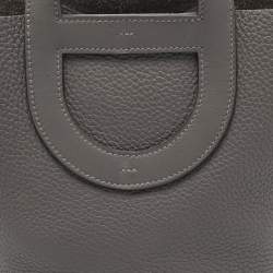 Hermes Gris Meyer Taurillon Clemence and Swift Leather In The Loop 18 Bag