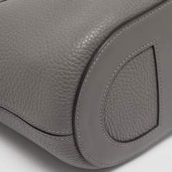Hermes Gris Meyer Taurillon Clemence and Swift Leather In The Loop 18 Bag