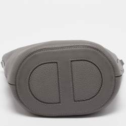 Hermes Gris Meyer Taurillon Clemence and Swift Leather In The Loop 18 Bag