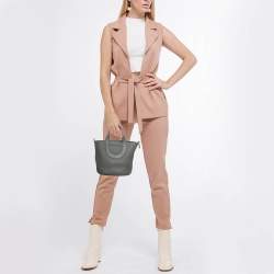 Hermes Gris Meyer Taurillon Clemence and Swift Leather In The Loop 18 Bag