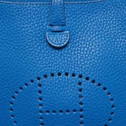 Pre Owned Hermès Bleu France Taurillon Clemence Leather Evelyne TPM Bag