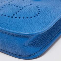 Pre Owned Hermès Bleu France Taurillon Clemence Leather Evelyne TPM Bag