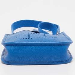 Pre Owned Hermès Bleu France Taurillon Clemence Leather Evelyne TPM Bag