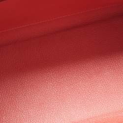 Pre Owned Hermes Rouge Pivoine Togo Leather Gold Finish Kelly Retourne 32 Bag