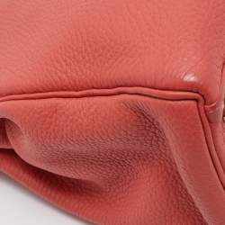 Pre Owned Hermes Rouge Pivoine Togo Leather Gold Finish Kelly Retourne 32 Bag