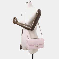 Hermes Mauve Pail Epsom Leather Constance Elan Shoulder Bag