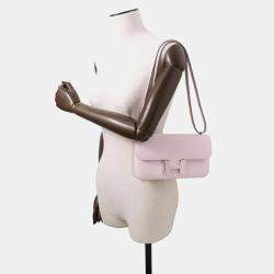 Hermes Mauve Pail Epsom Leather Constance Elan Shoulder Bag
