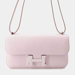 Hermes Mauve Pail Epsom Leather Constance Elan Shoulder Bag