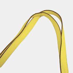 Hermes Limoncello Taurillon Clemence Cabas Sellier 31 Shoulder Bag