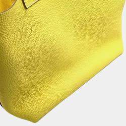 Hermes Limoncello Taurillon Clemence Cabas Sellier 31 Shoulder Bag