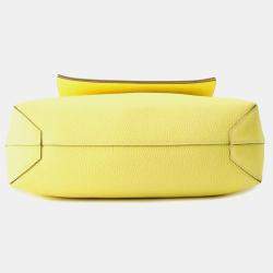 Hermes Limoncello Taurillon Clemence Cabas Sellier 31 Shoulder Bag