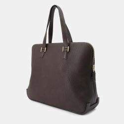 Pre Owned Hermes Brown Fjord Leather Escapada Shoulder Bag