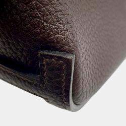 Pre Owned Hermes Brown Fjord Leather Escapada Shoulder Bag