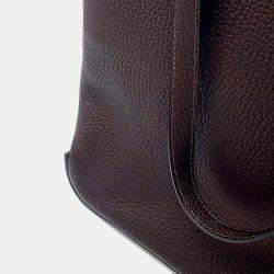 Pre Owned Hermes Brown Fjord Leather Escapada Shoulder Bag