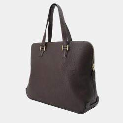 Pre Owned Hermes Brown Fjord Leather Escapade Handbag