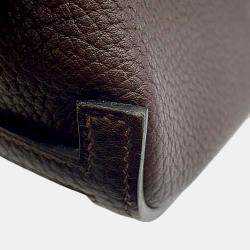 Pre Owned Hermes Brown Fjord Leather Escapade Handbag