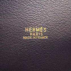 Pre Owned Hermes Brown Fjord Leather Escapade Handbag
