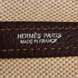 مملوكة مسبقًا Hermès Natural/Ebene Toile Canvas and Negonda Leather Garden Party 36 Bag