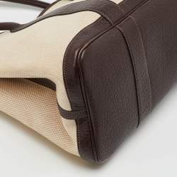 مملوكة مسبقًا Hermès Natural/Ebene Toile Canvas and Negonda Leather Garden Party 36 Bag