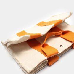 Pre Owned Hermes Canvas Beige Orange Bora Bora PM Tote Bag
