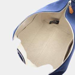 Hermes Pouch Canvas Marine Green Bride-a-Brac PM Handbag