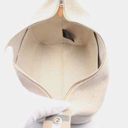 Hermes Canvas Beige Bride-a-Brac Large Handbag