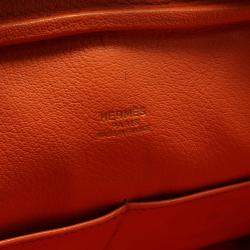 Pre Owned Hermes Orange Leather Plume 32 Handbag