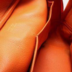 Pre Owned Hermes Orange Leather Plume 32 Handbag
