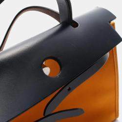 Hermes Navy Toile Herbag Zip PM Hand Shoulder Bag