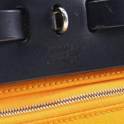 Hermes Navy Toile Herbag Zip PM Hand Shoulder Bag