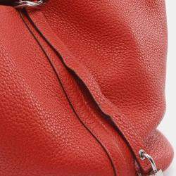 Hermes Red Taurillon Clemence Leather Picotin Lock 22 Handbag 