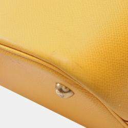 Hermes Jaune Courchevel Bolide 35 Shoulder Handbag  