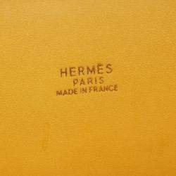 Hermes Jaune Courchevel Bolide 35 Shoulder Handbag  