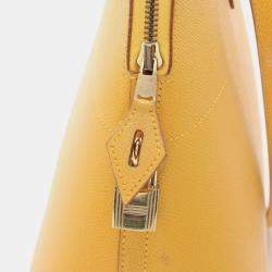 Hermes Jaune Courchevel Bolide 35 Shoulder Handbag  