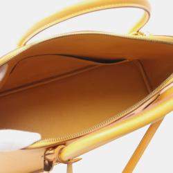 Hermes Jaune Courchevel Bolide 35 Shoulder Handbag  