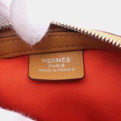 Pre Owned Hermes Silk Vaux Swift Orange Shurusowa To-Go Orange Poppy Shoulder Bag