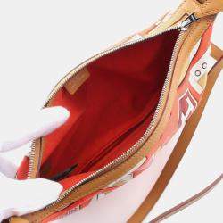 Pre Owned Hermes Silk Vaux Swift Orange Shurusowa To-Go Orange Poppy Shoulder Bag