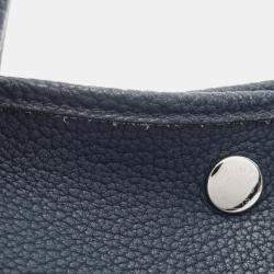 Pre Owned Hermes Navy Negonda Leather Garden Party 36 Tote Bag