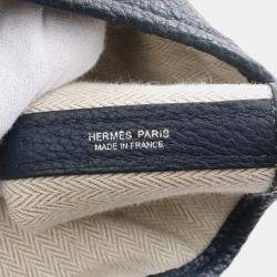 Pre Owned Hermes Navy Negonda Leather Garden Party 36 Tote Bag