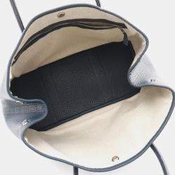 Pre Owned Hermes Navy Negonda Leather Garden Party 36 Tote Bag