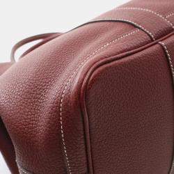 Hermes Rouge H Negonda Leather Garden Party 36 Tote Bag