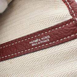 Hermes Rouge H Negonda Leather Garden Party 36 Tote Bag