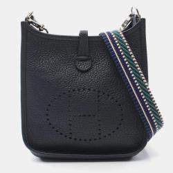 Hermes Navy Clemence Leather Evelyne TPM Amazon Shoulder Bag